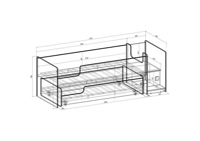 Детская выкатная кровать Легенда К302.41 в Волгодонске